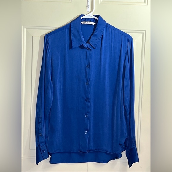 Zara Tops - Zara Classic Blue Shirt